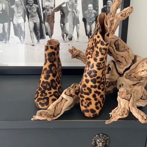 Never Worn Madewell Leopard Calf Hair Booties